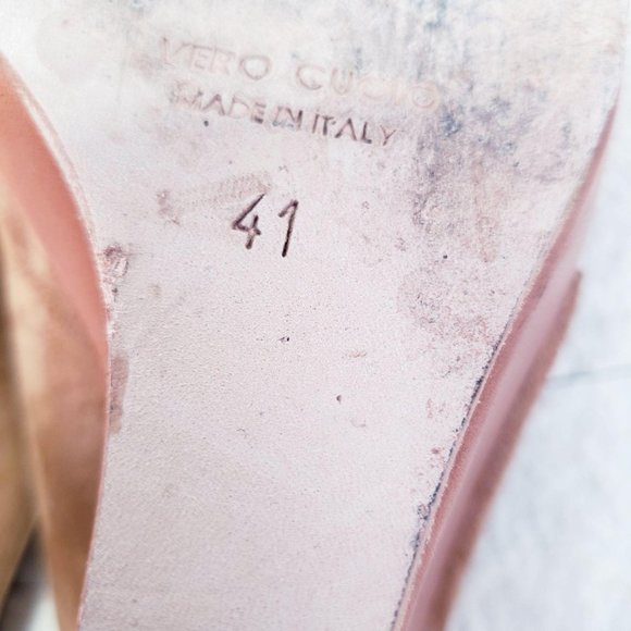 Bruno Ricci  10 Women Shoes Leather 41‎ Sandals Slip On Slide Wedge Brown - Picture 6 of 12